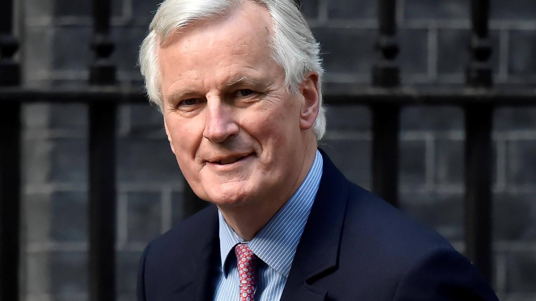 Barnier, durante su reciente visita al número 10 de Downing Street en Londres