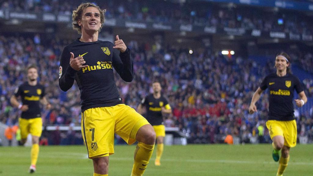 Griezmann celebrando un gol. Foto. Twitter (@Atleti)
