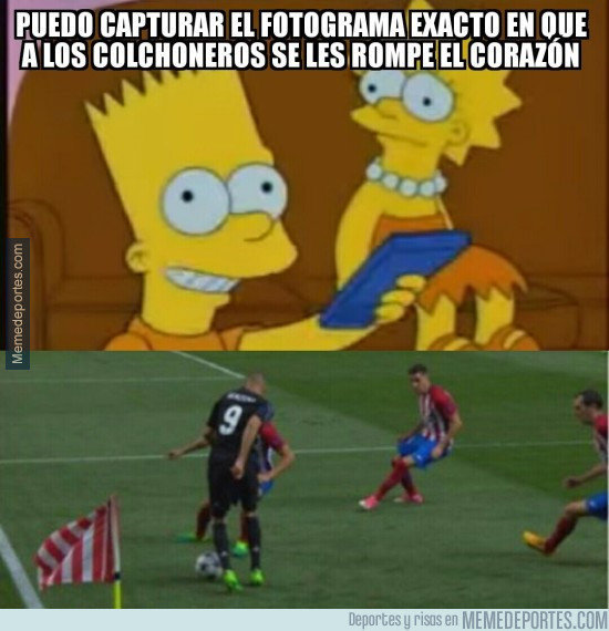 Meme sobre el Atlético - Real Madrid de Champions League