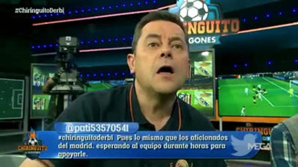 Roncero saca pecho por la afición del Real Madrid en El Chiringuito