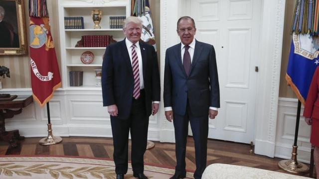 Trump y Lavrov, durante su encuentro este miércoles en la Casa Blanca