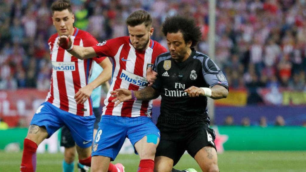 Marcelo en un dos contra uno contra los colchoneros