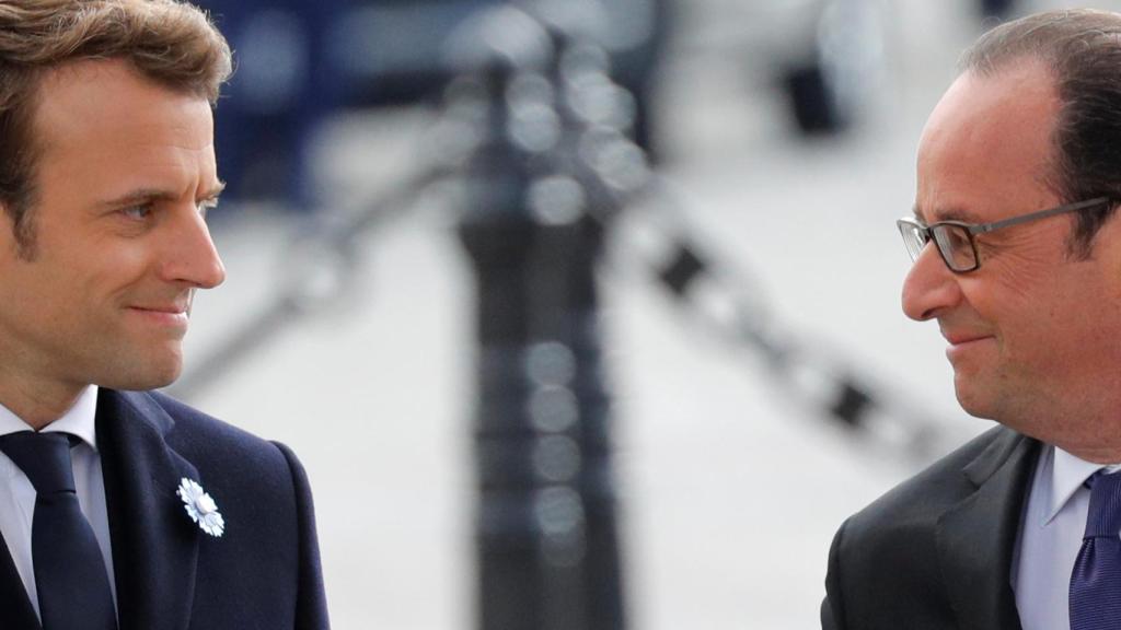 Macron y Hollande esta semana durante un acto en París