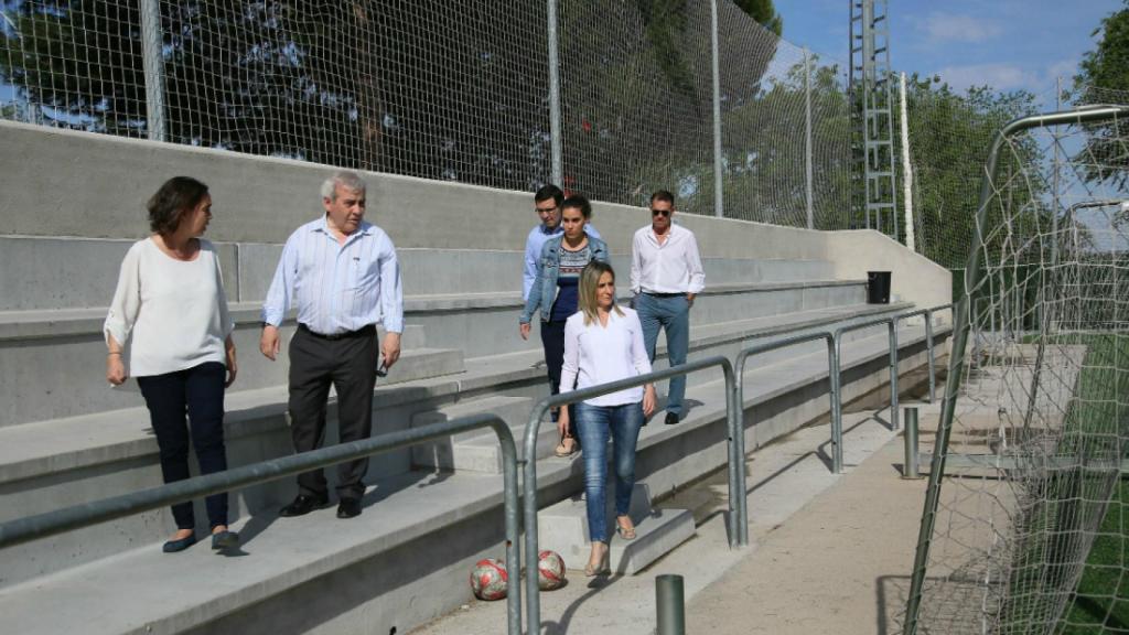 Milagros Tolón durante la visita de este martes