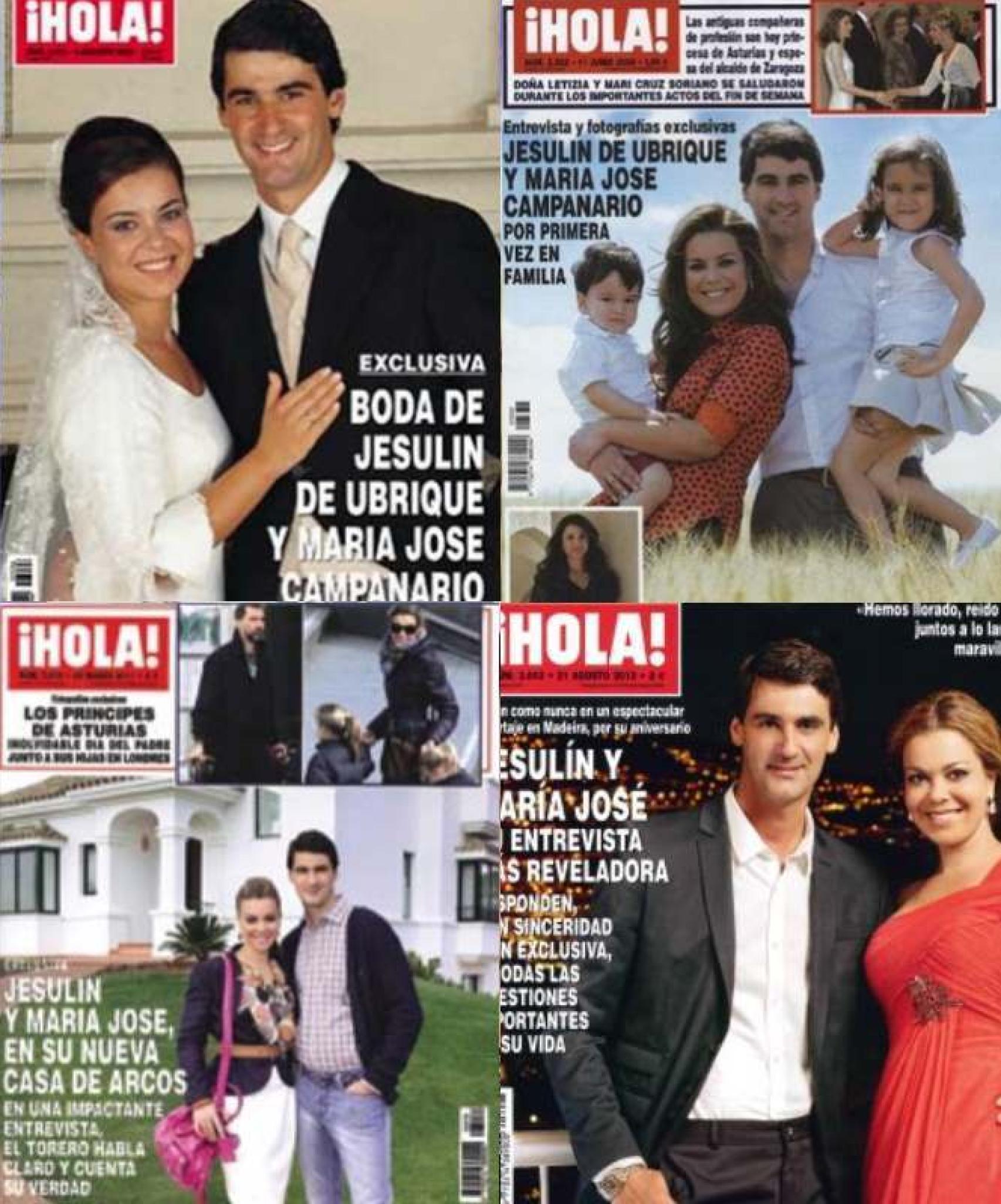 Alguna de las exclusivas de Jesulín de Ubrique y María José Campanario en la revista ¡Hola!