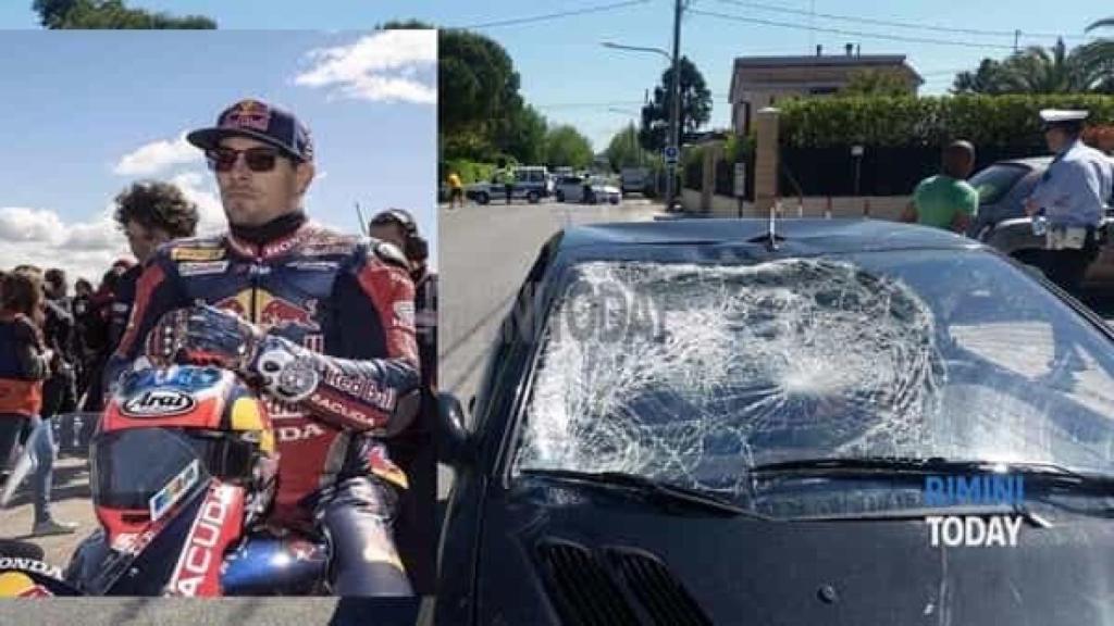 Así quedó el coche en el que se estrelló Nicky Hayden.