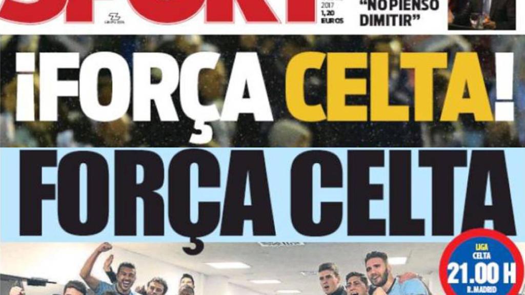 Las portadas más 'celestes' de Mundo Deportivo y Sport