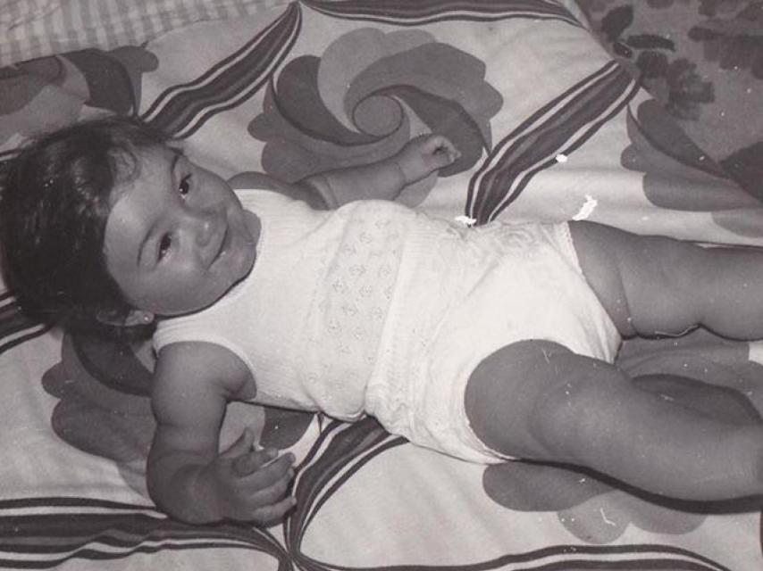 Carlota Corredera de bebé.