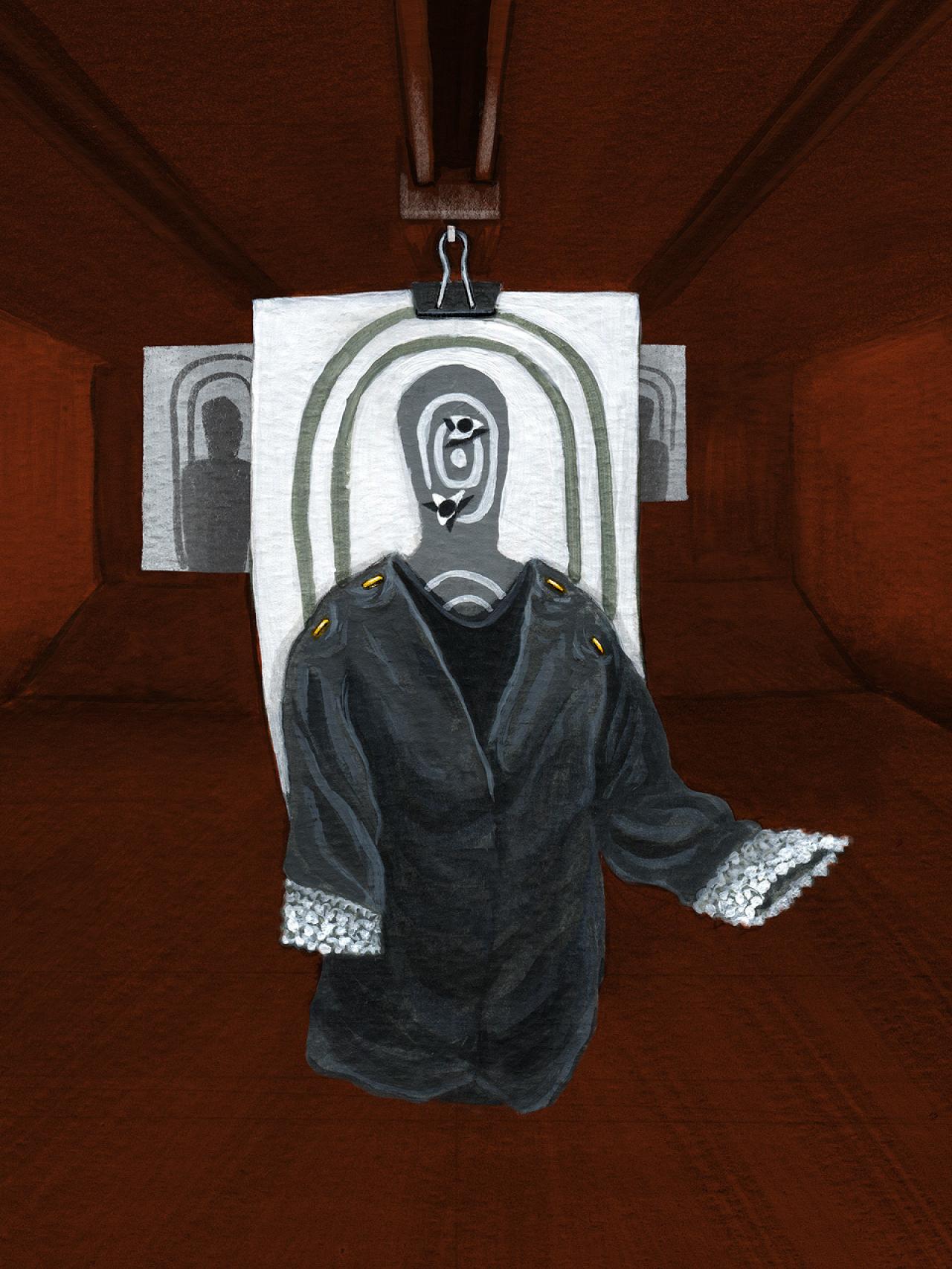 Pegarle dos tiros al juez