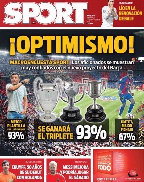 La videncia de los culés en Sport: no acertaron ni una