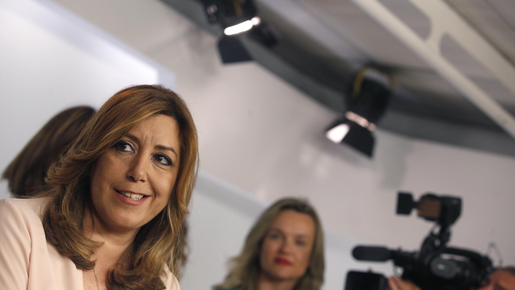 Susana Díaz comparece tras conocerse los resultados de las primarias.