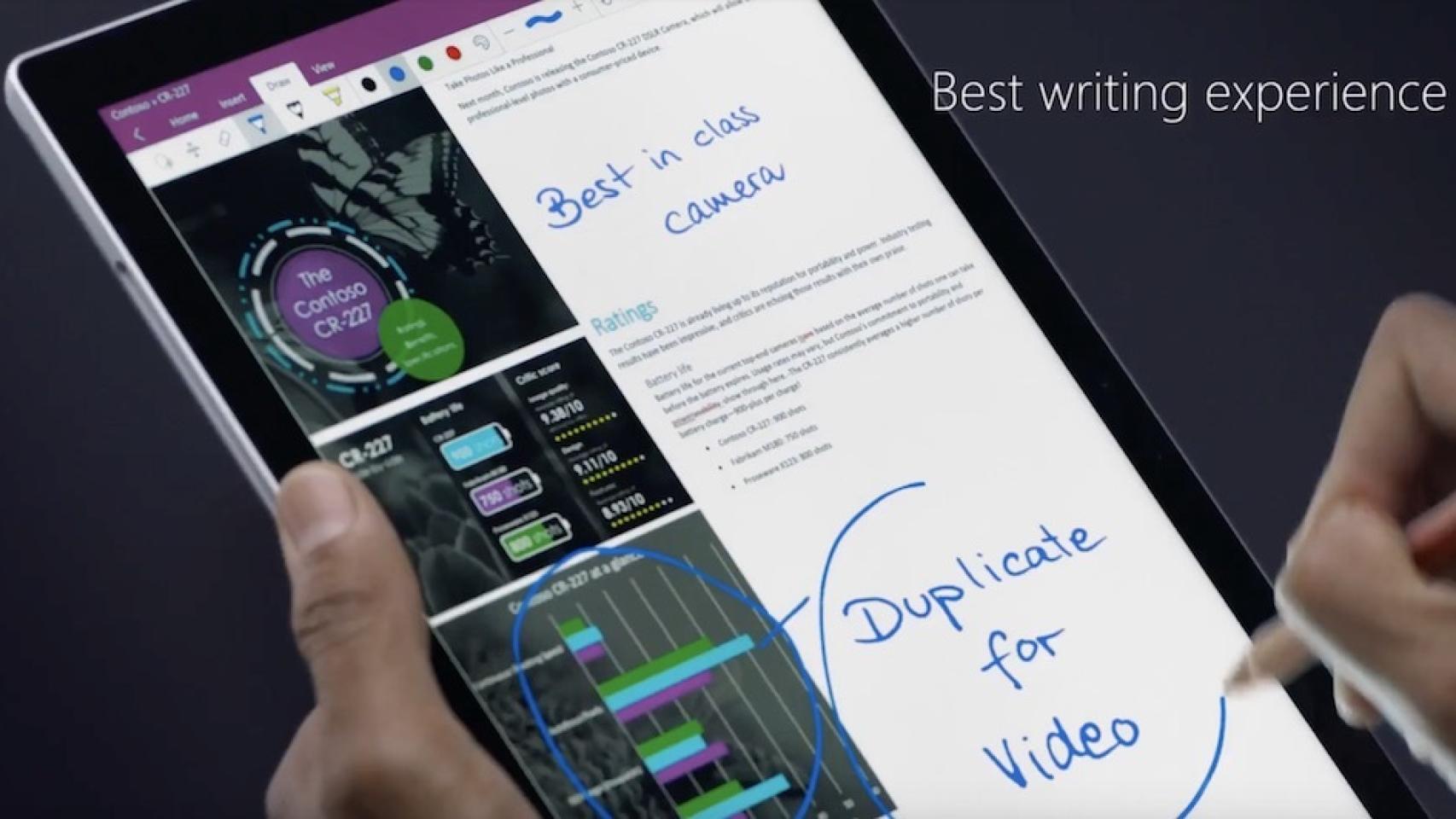 escritura surface pro