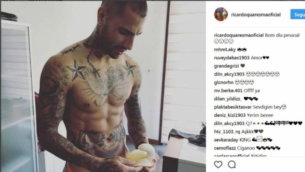 Quarsma en Instagram. (ricardoquaresmaoficial)