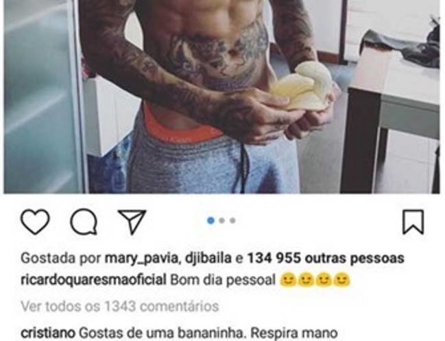 El vacile de Cristiano y Pepe a Quaresma en Instagram