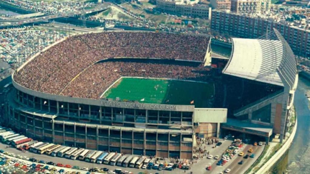 Estadio Vicente Calderón.