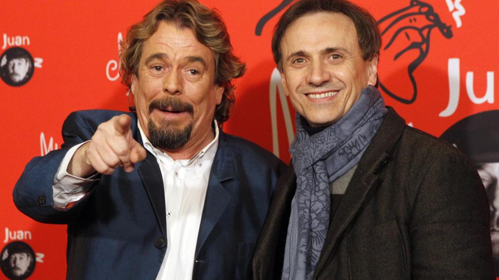 José Mota y Juan Muñoz en la presentación del espectáculo 'Historias mías' en Madrid, 2016.