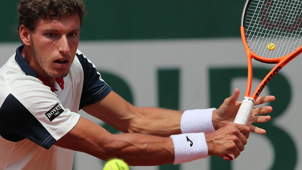 Carreño, en su primer partido en Roland Garros.