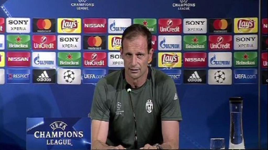 Allegri en rueda de prensa. Foto: juventus.com