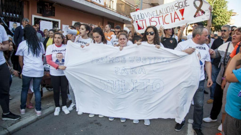 Imagen de la manifestación en Santa Bárbara pidiendo justicia.