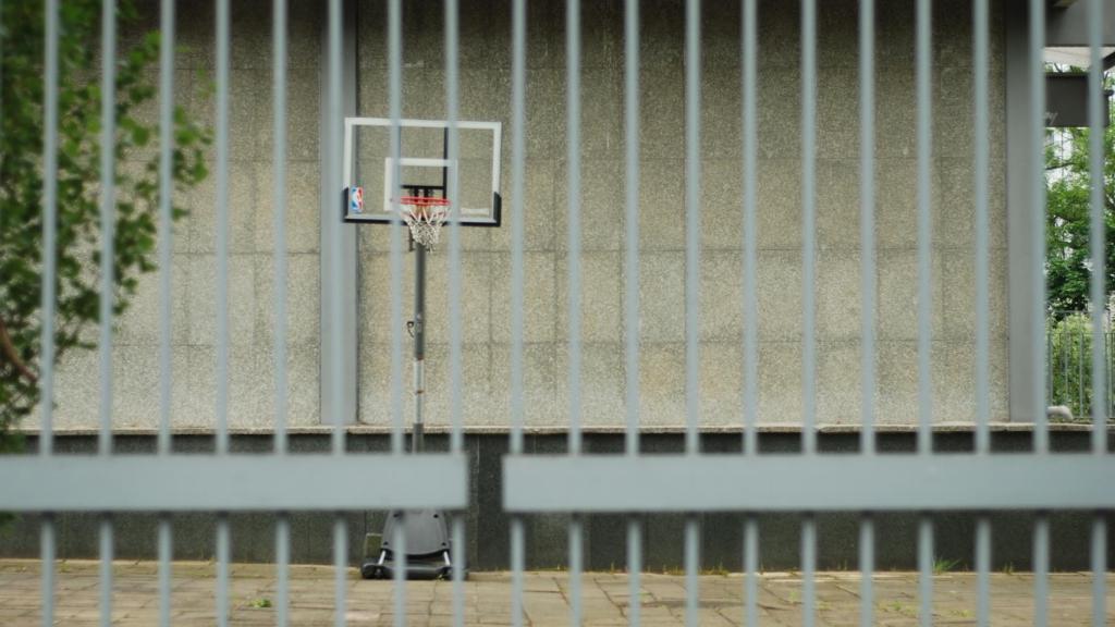 Patio trasero de la embajada norcoreana