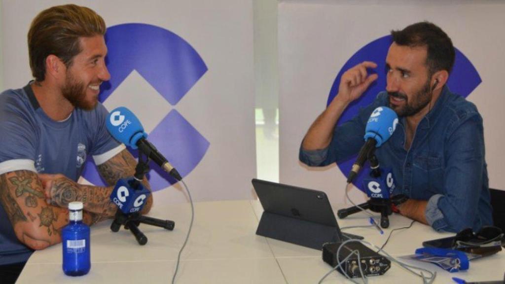 Sergio Ramos, en COPE junto a Castaño   Foto: Twitter (@partidazocope)