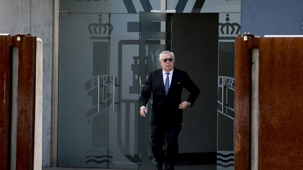 Luis Delso saliendo de la Audiencia Nacional