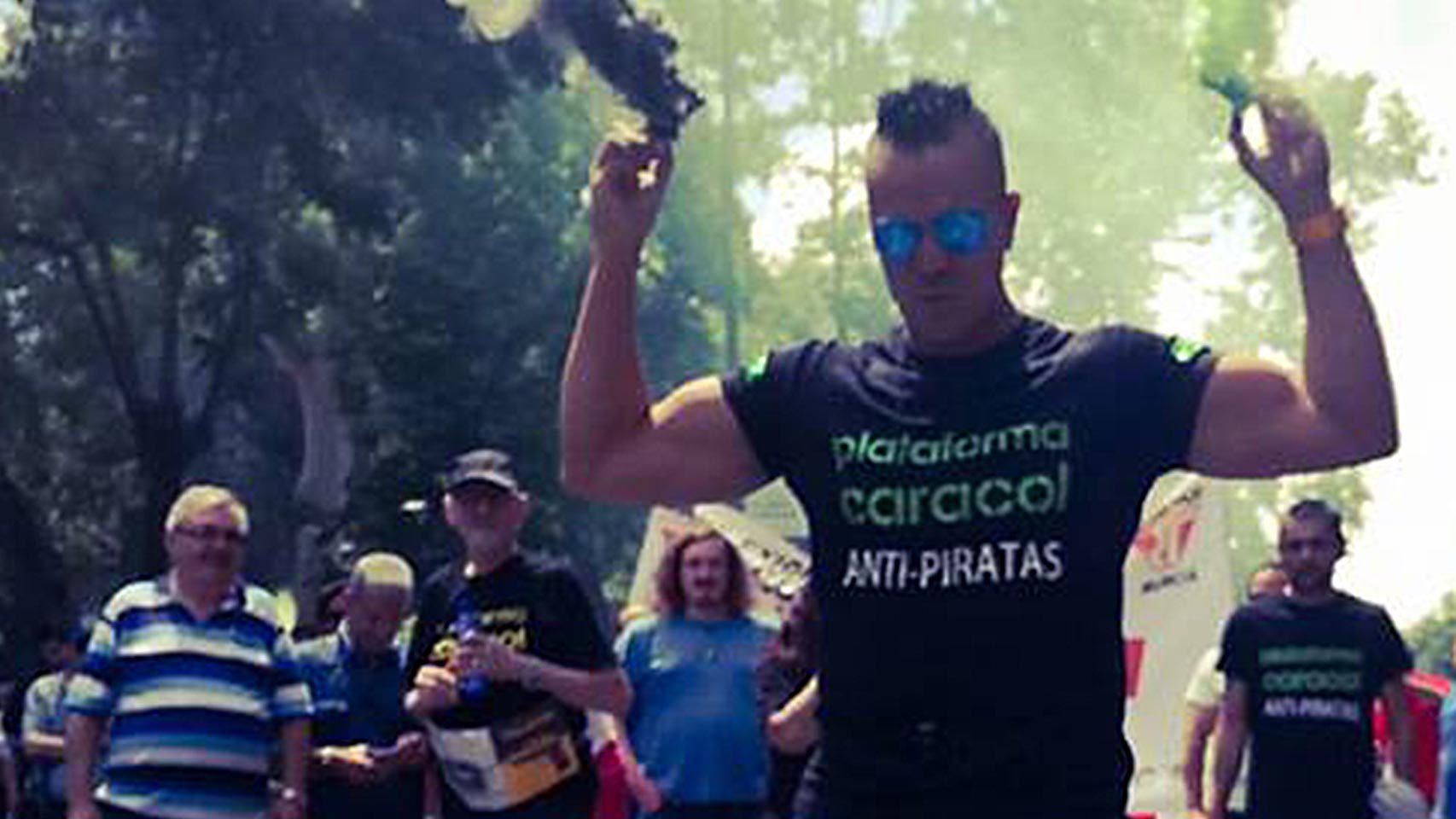 Nacho Castillo, alias Peseto loco, es el líder de las protestas más radicales de los taxistas contra las empresas de VTC