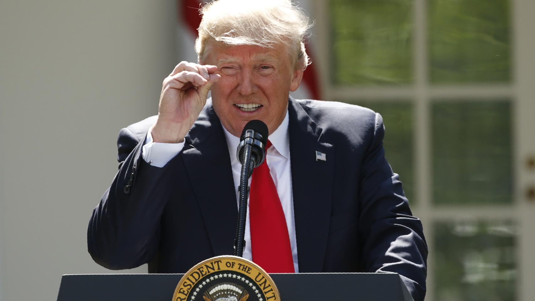 Donald Trump, durante una rueda de prensa.