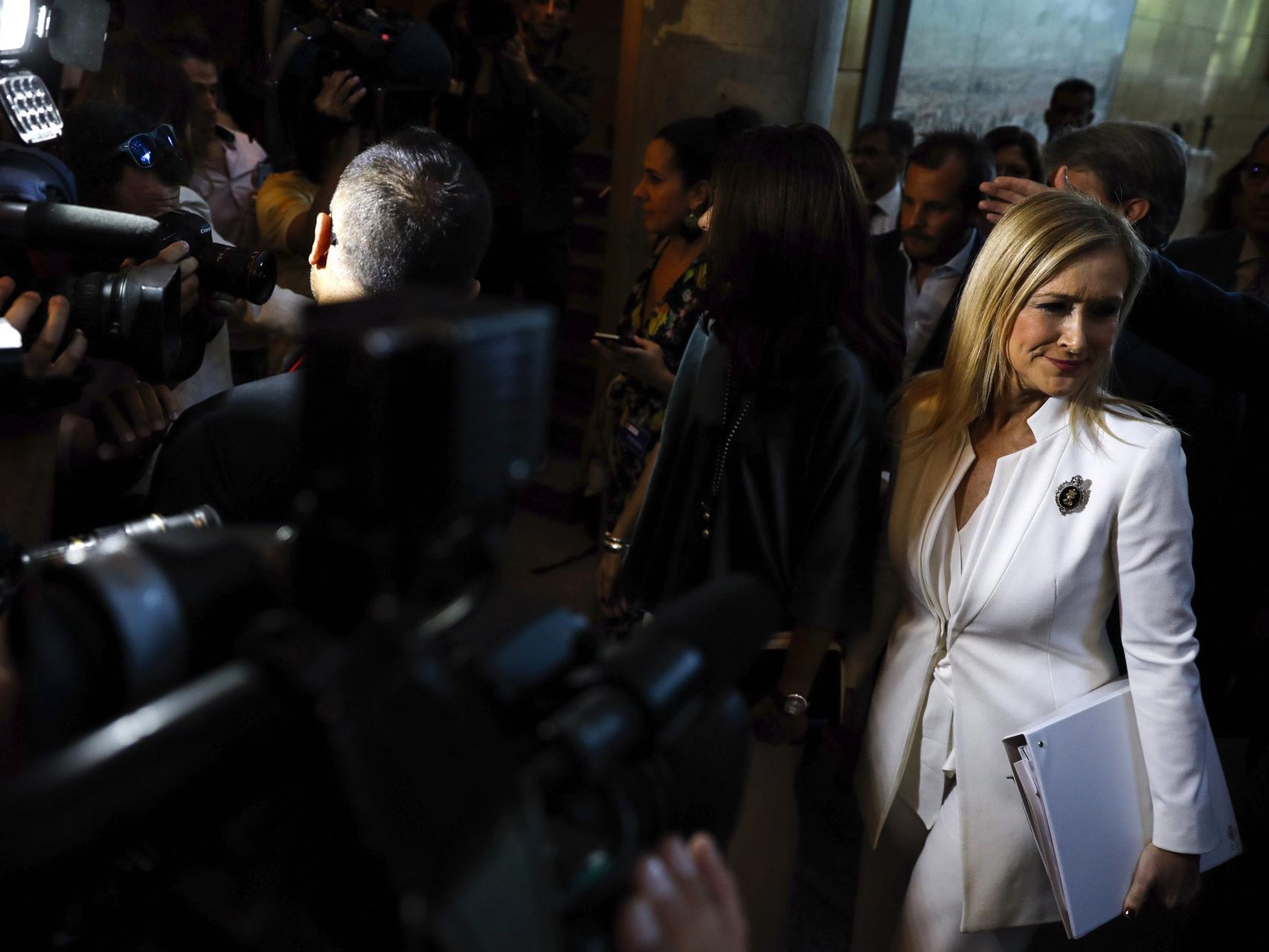 Cristina Cifuentes, en la Asamblea el día de su comparecencia.