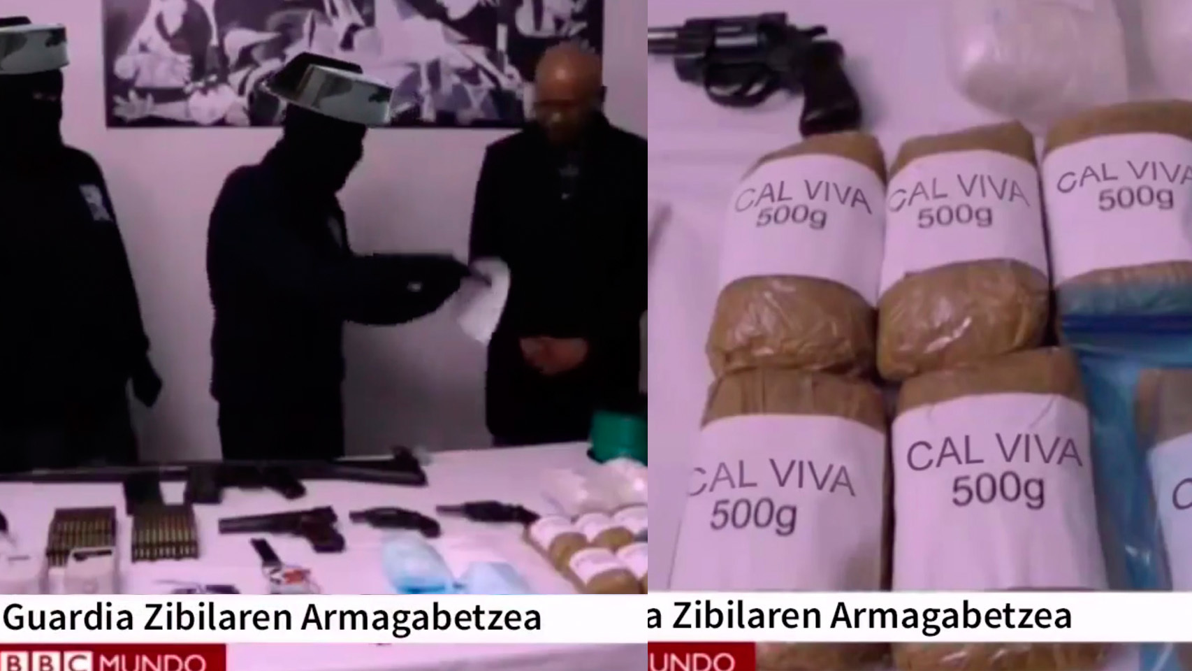 Imagen del vídeo que difunde la izquierda abertzale contra la Guardia Civil.