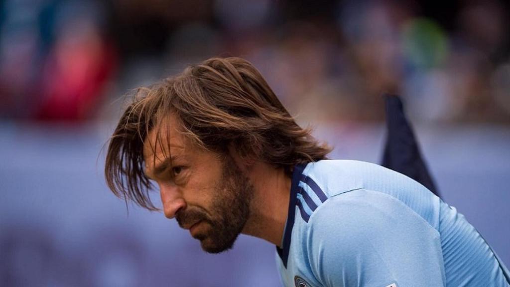 Pirlo durante un partido con el New York Cosmos. Foto: Twitter (@pirlo_official)