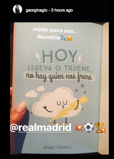 Mensaje de Georgina a Cristiano