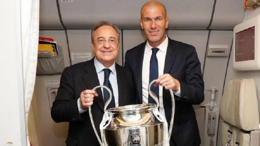 Zidane y Florentino con la Champions