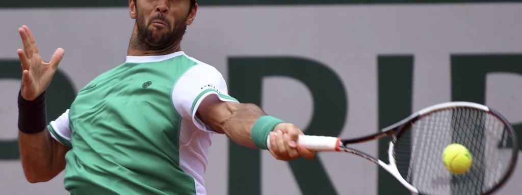 Fernando Verdasco en acción contra Pablo Cuevas.