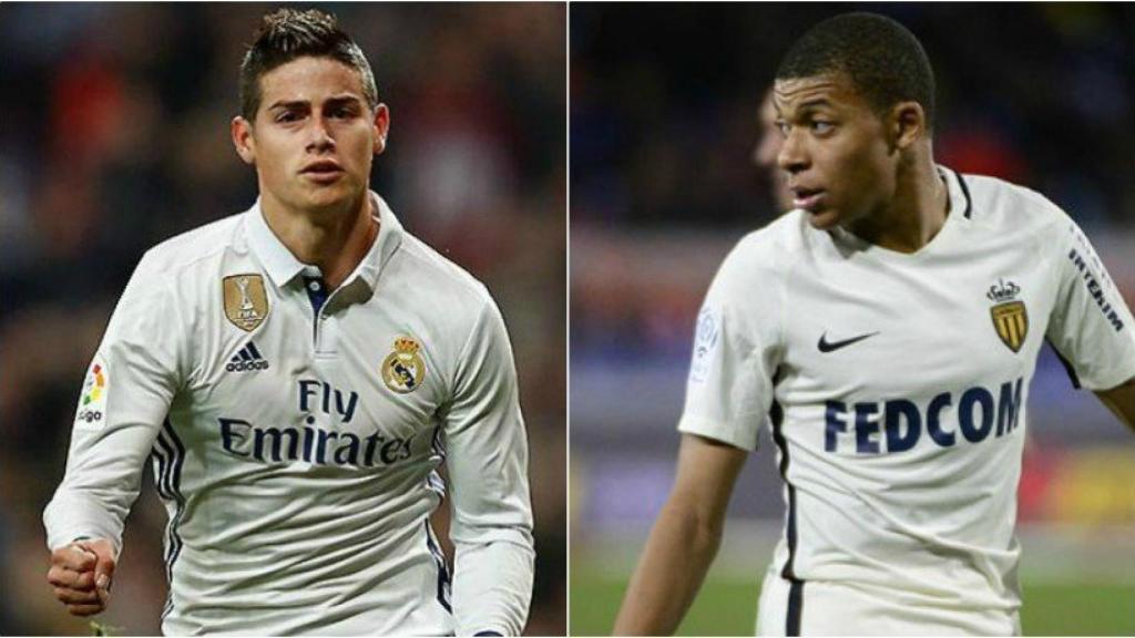 James y Kylian Mbappé