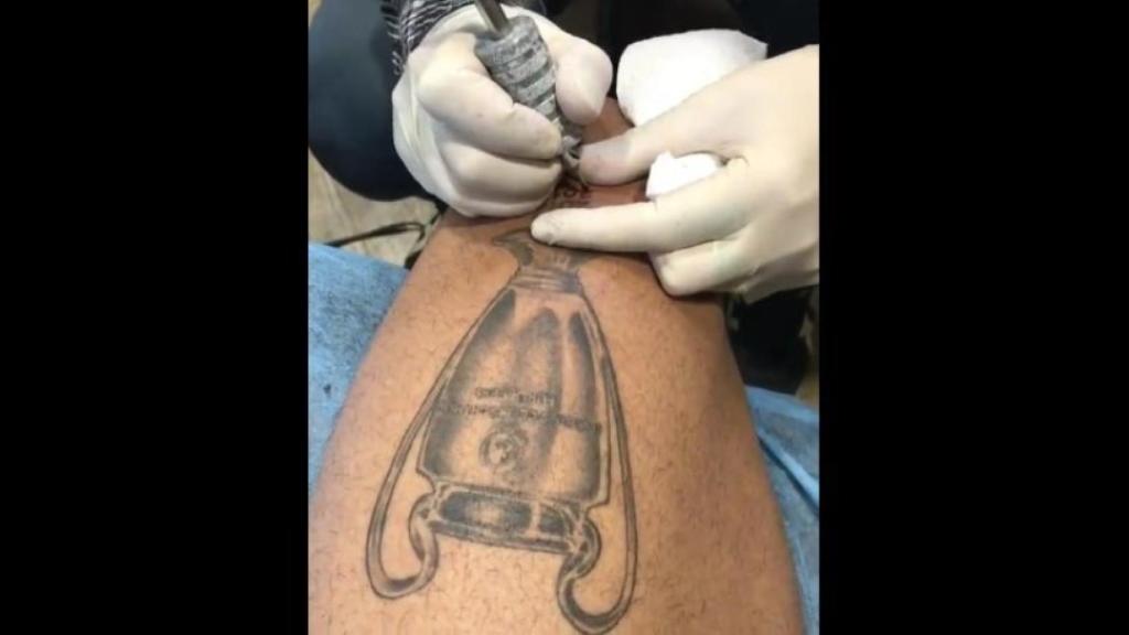 Marcelo se tatúa la Champions de Cardiff