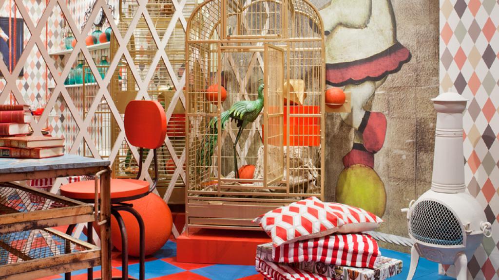 El espacio dedicado a la lucha contra el cáncer infantil repleto de motivos geométricos. | Foto: Casa Decor.