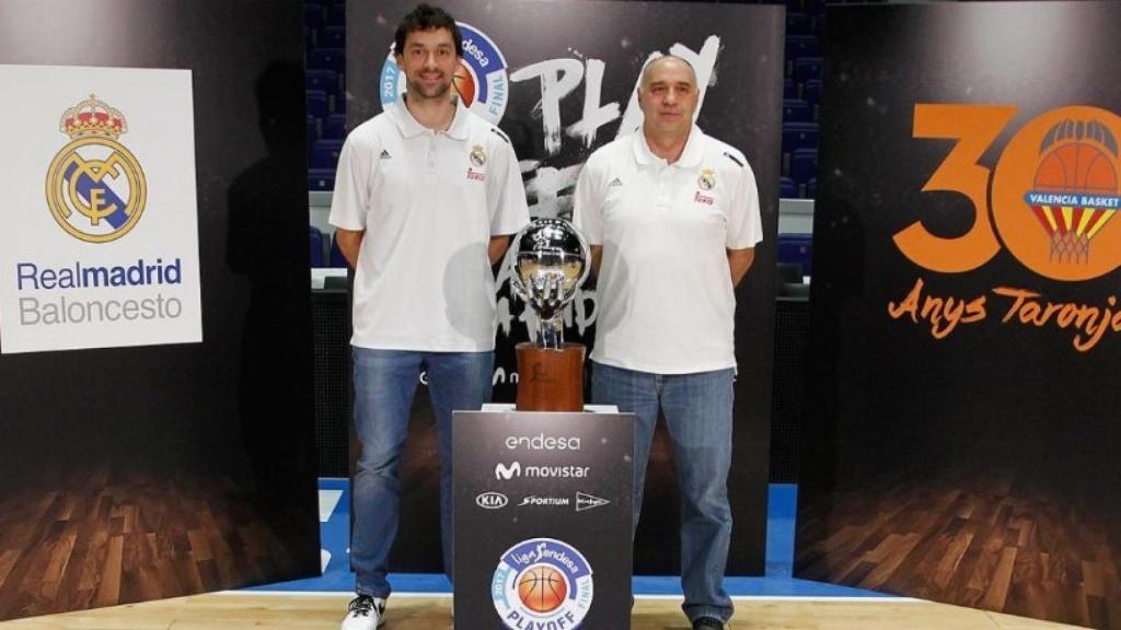 Llull y Laso en la presentación de la final. Foto: acb.com