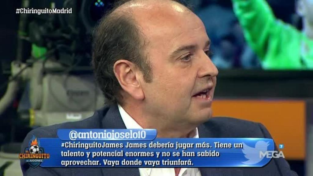 Juanma Rodríguez en El Chiringuito. (@elchiringuitotv)