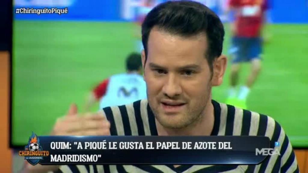 Quim Domènech, en El Chiringuito   Foto: Twitter (@elchiringuitotv)