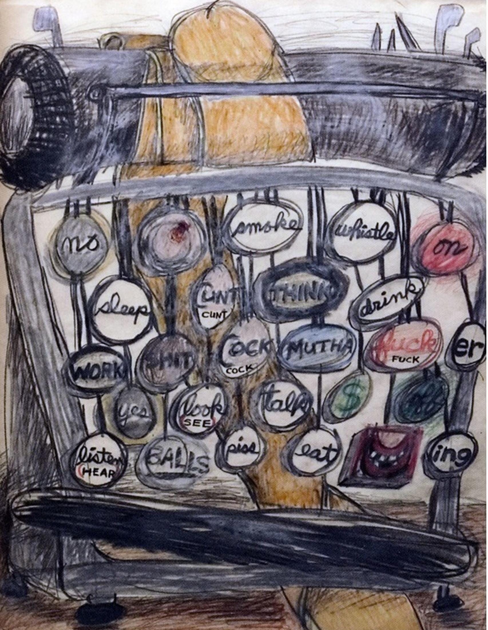 Una de las obras de Lee Lozano incluidas en la muestra.