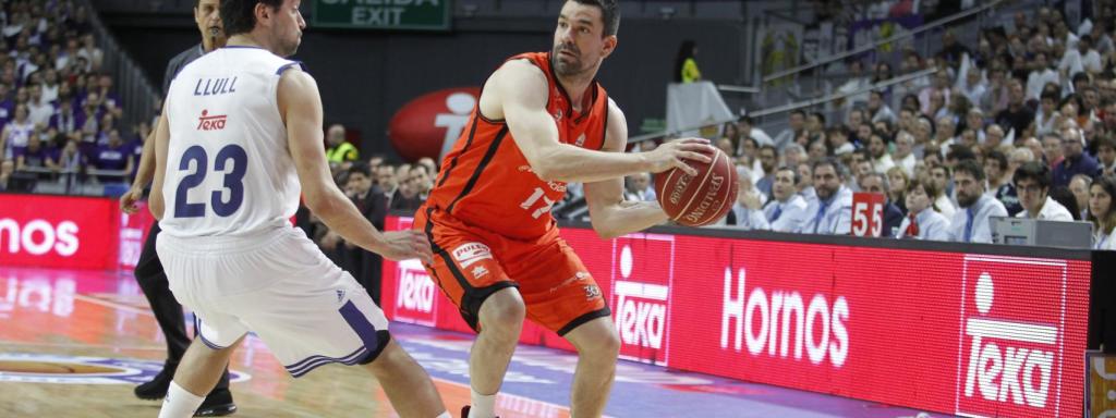 Sergio Llull y Rafa Martínez en el primer partido.