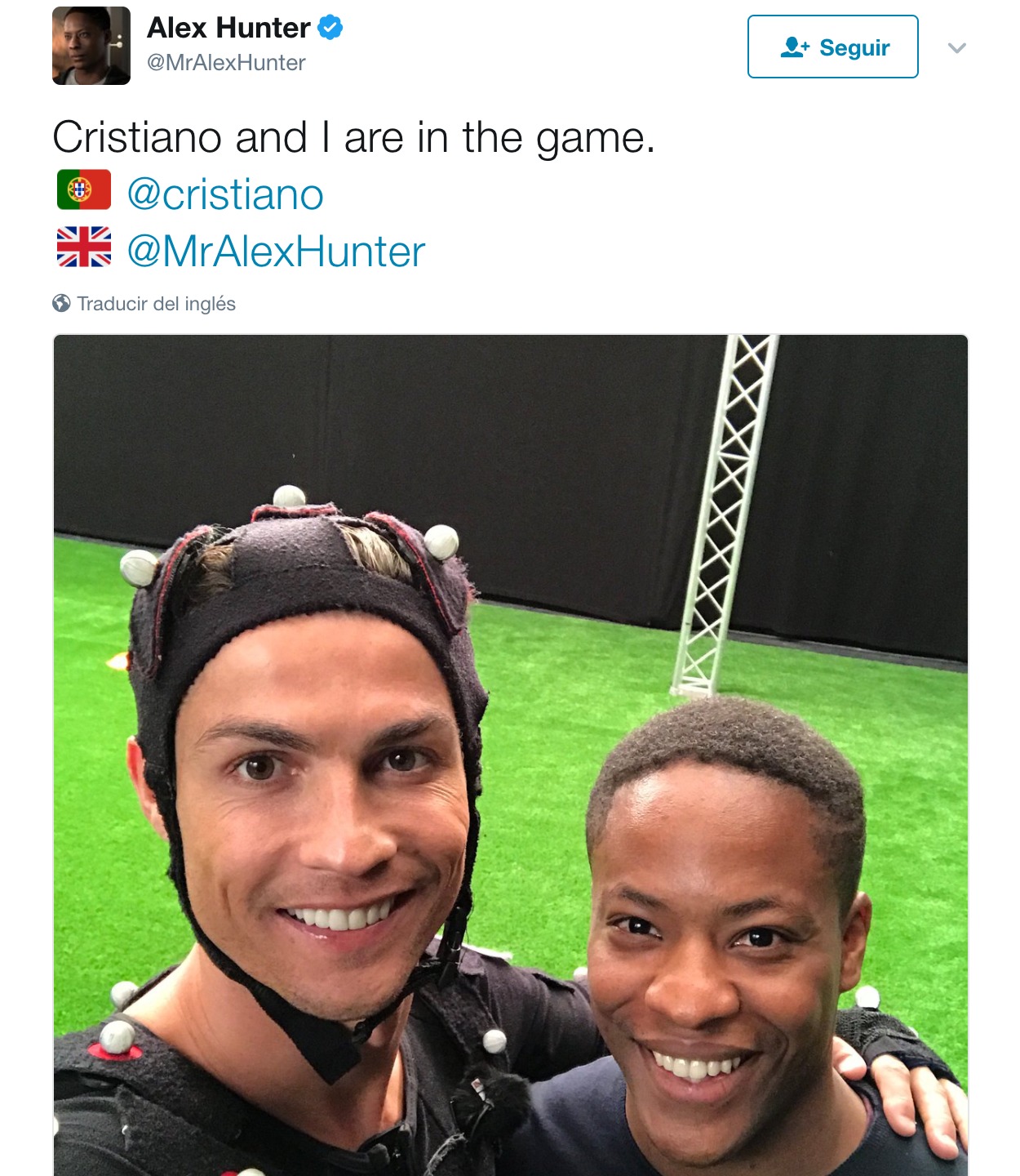 Tweet de Alex Hunter. (@MrAlexHunter)