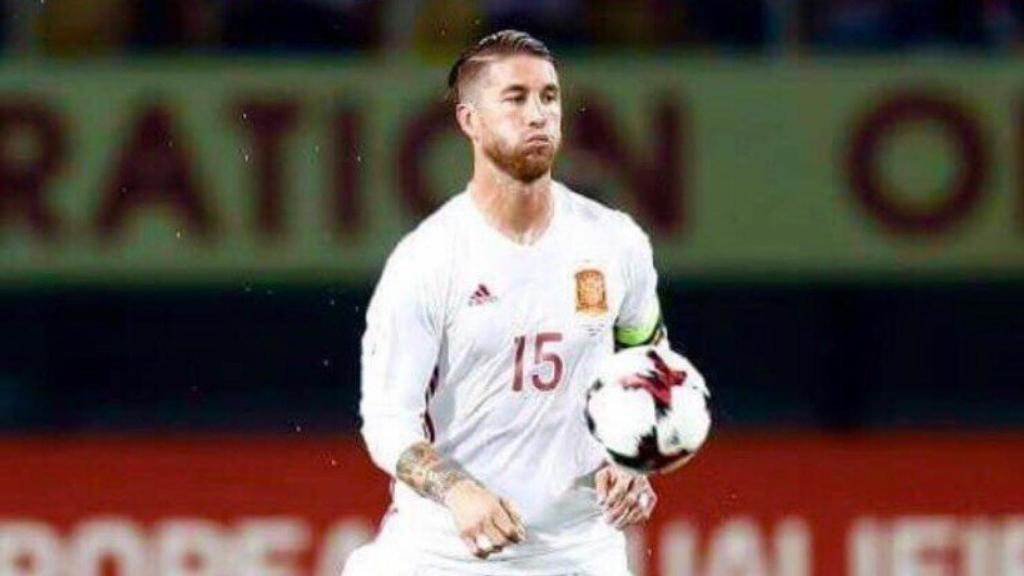Ramos, con la Selección. Foto Twitter (@SergioRamos)