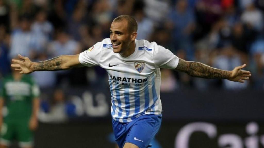 Sandro durante un encuentro con el Málaga. Foto: malagacf.com