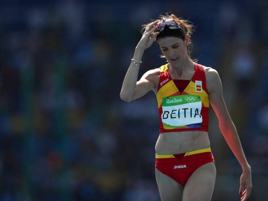 Ruth Beitia, en competición