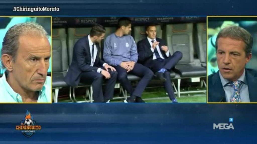 Cristóbal Soria y Petón hablan de Morata   Foto: Twitter (@elchiringuitotv)