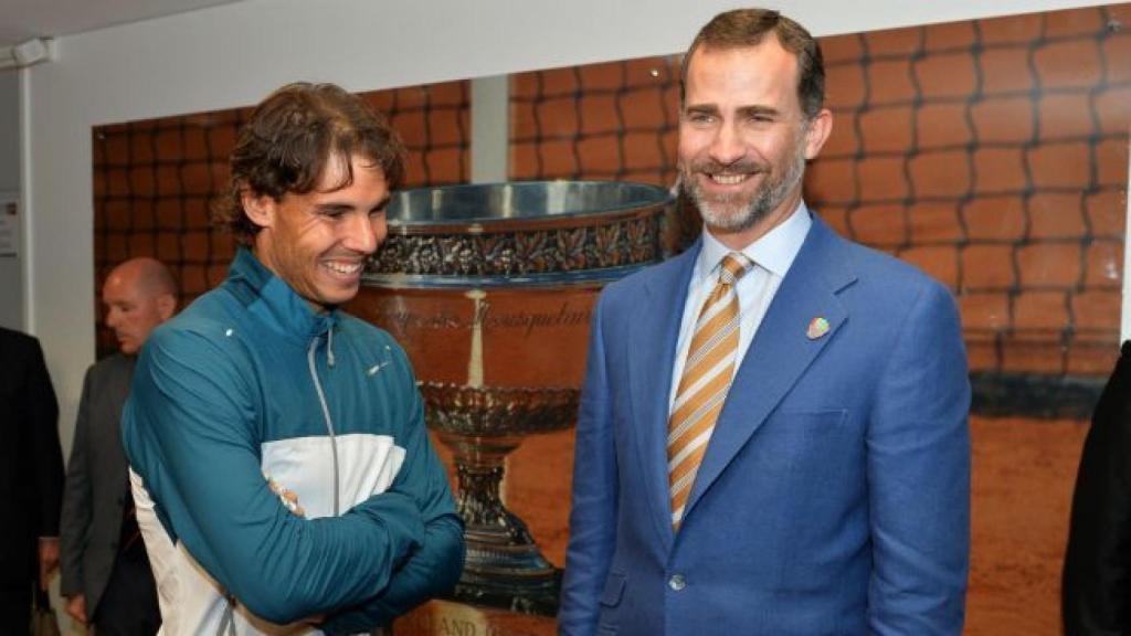 Rafa Nadal y Felipe VI, en Roland Garros 2013.