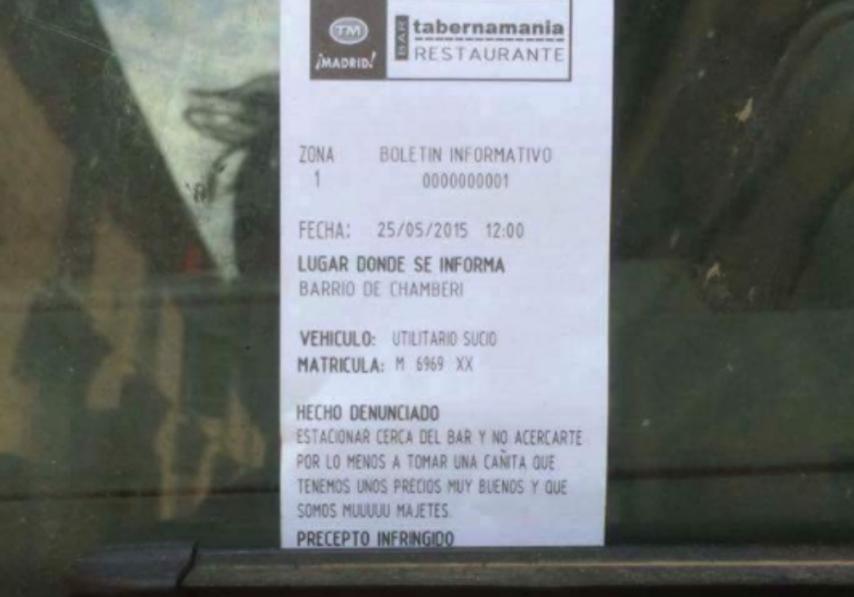 Detalle de la publicidad-multa