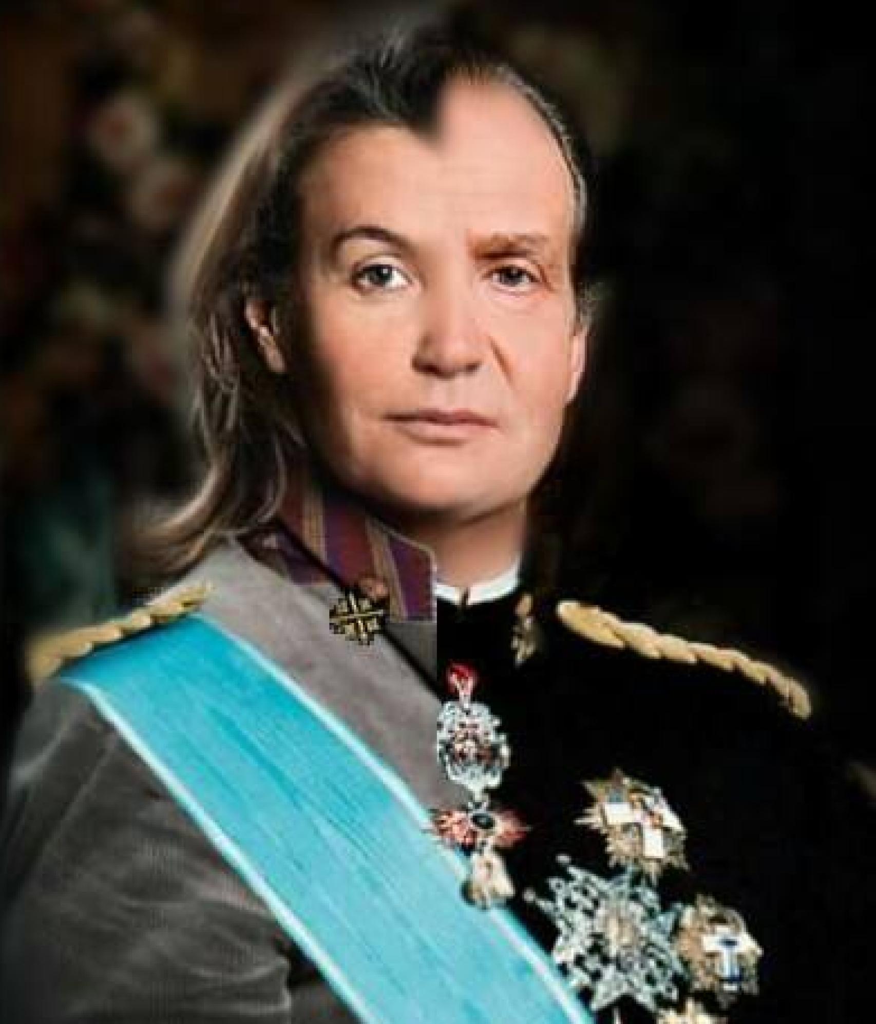 Imagen que demuestra, según Ingrid, su parecido físico con el monarca emérito.